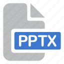 extension, file, pptx, document, presentation