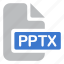extension, file, pptx, document, presentation 