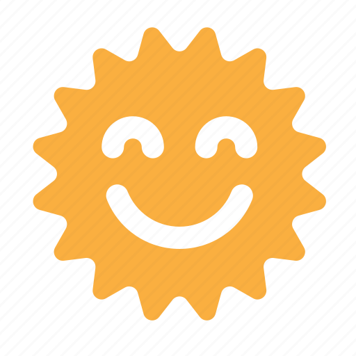 Happy, sunny, emoticon, face, sun icon - Download on Iconfinder