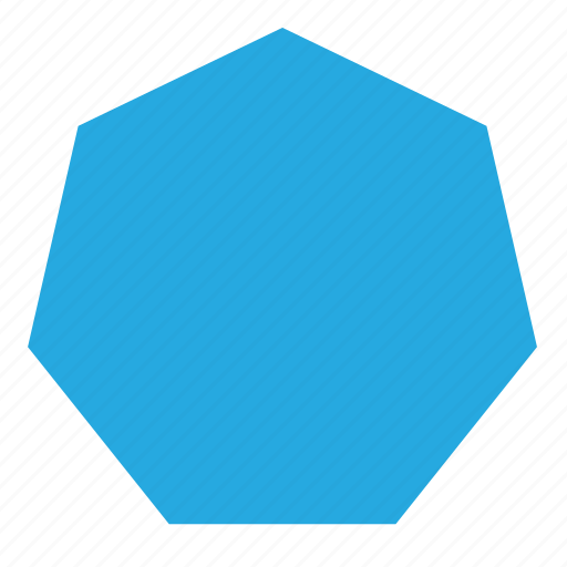 Heptagon, shape, figure, form icon - Download on Iconfinder