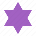 hexagonal, shape, star, figure, form