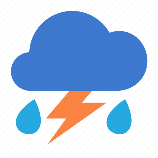 Cloud, lightning, rain, forecast, weather icon - Download on Iconfinder