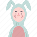 rabbit, costume, cute, mascot, clothing