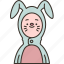 rabbit, costume, cute, mascot, clothing 