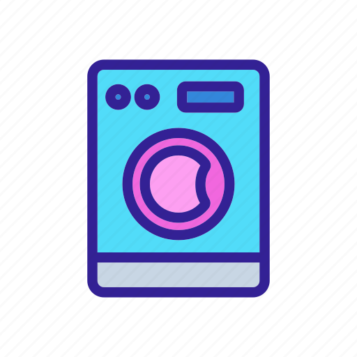 Contour, cotton, delivery, machine, service, wash icon - Download on Iconfinder