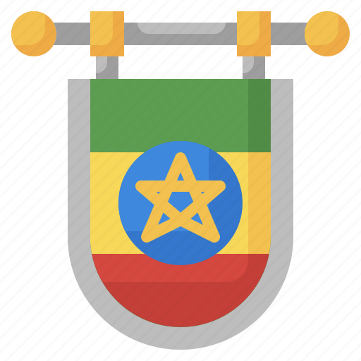 Country, ethiopia, world, nation, flag icon - Download on Iconfinder