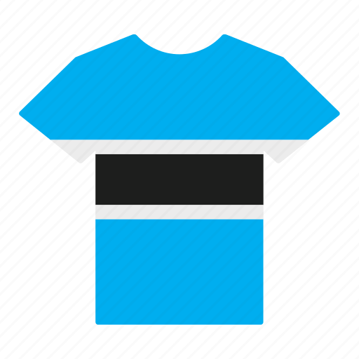 Botswana, botswanan, country, flag, jersey, shirt, t-shirt icon - Download on Iconfinder