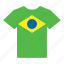 brazil, brazilian, country, flag, jersey, shirt, t-shirt 
