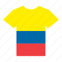 colombia, colombian, country, flag, jersey, shirt, t-shirt