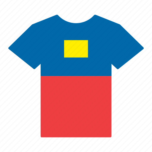 Country, flag, jersey, liechtenstein, liechtensteiner, shirt, t-shirt icon - Download on Iconfinder