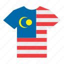 country, flag, jersey, malaysia, malaysian, shirt, t-shirt