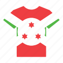 burundi, burundian, country, flag, jersey, shirt, t-shirt