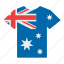 australia, australian, country, flag, jersey, shirt, t-shirt 