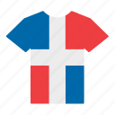 country, dominican, flag, jersey, republic, shirt, t-shirt