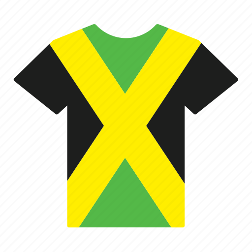 Country, flag, jamaica, jamaican, jersey, shirt, t-shirt icon - Download on Iconfinder