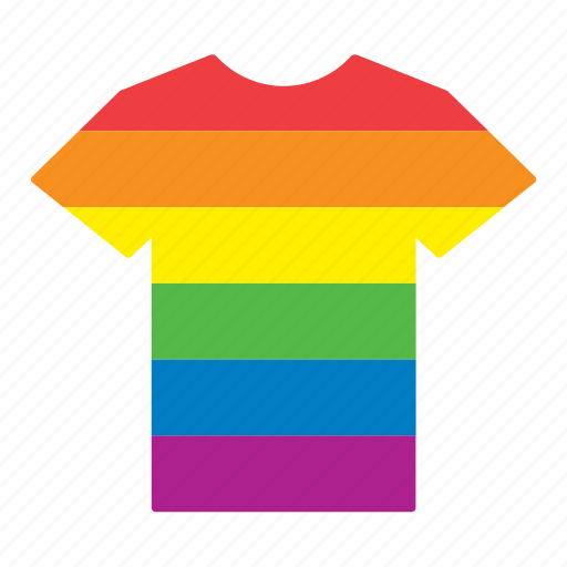 Flag, gay, homosexual, lgbt, rainbow, shirt, t-shirt icon - Download on Iconfinder