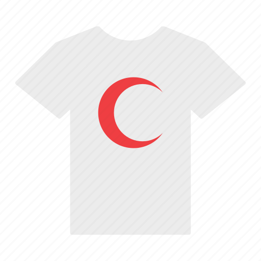 Flag, jersey, moon, movement, red crescent, shirt, t-shirt icon - Download on Iconfinder