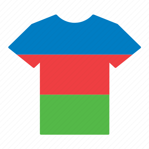 Azerbaijan, azerbaijani, country, flag, jersey, shirt, t-shirt icon - Download on Iconfinder