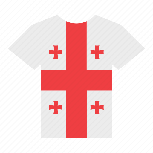 Country, flag, georgia, georgian, jersey, shirt, t-shirt icon - Download on Iconfinder
