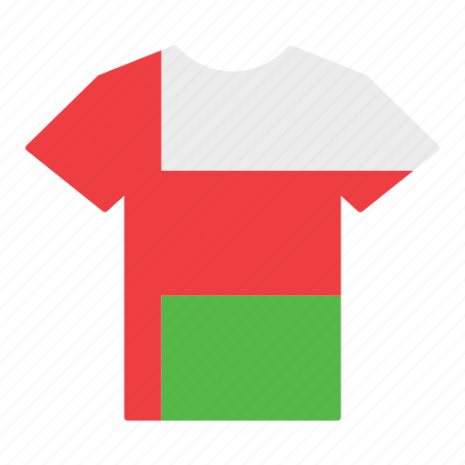 Country, flag, jersey, oman, omani, shirt, t-shirt icon - Download on Iconfinder