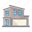 smart house, garage, single family, house, home, windows, small house 