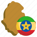 ethiopia, flag, country, nation, world, map, location