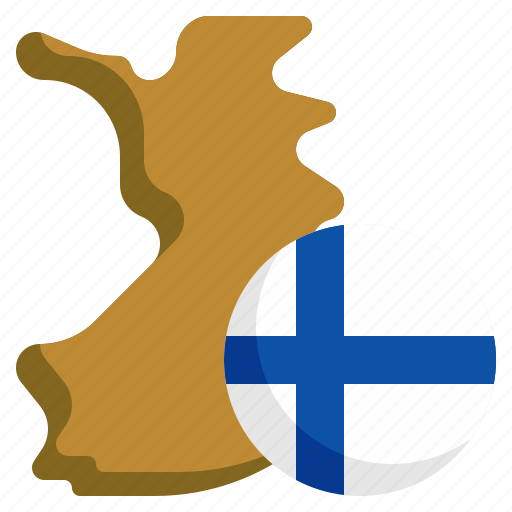 Finland, flag, map, country, location icon - Download on Iconfinder