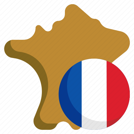 France, flag, map, maps, location, country icon - Download on Iconfinder