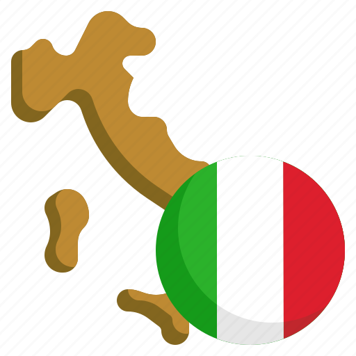 Italy, flag, world, nation, map, location icon - Download on Iconfinder