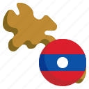 laos, flag, national, country, nation, map, location