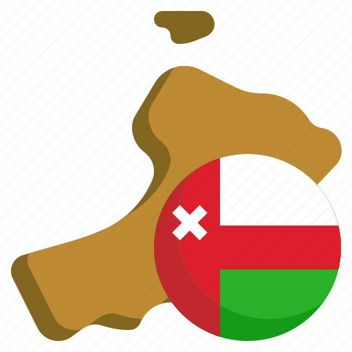 Oman, flag, world, country, nation, map, location icon - Download on Iconfinder