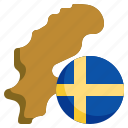 sweden, flag, europe, country, banner, map, location
