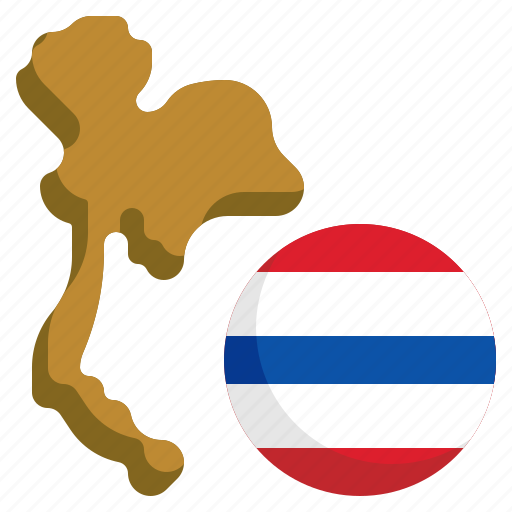 Thailand, flag, nation, country, geography, map, location icon - Download on Iconfinder