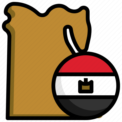 Egypt, flag, country, nation, map, location icon - Download on Iconfinder