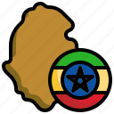 ethiopia, flag, country, nation, world, map, location