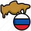 russia, flag, country, variant, map, location 