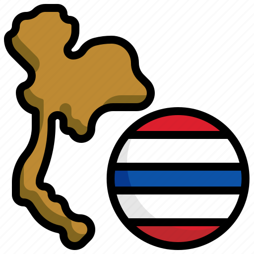 Thailand, flag, nation, country, geography, location icon - Download on Iconfinder