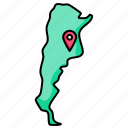 argentina, map