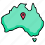 australia, map, world, country, geography, continent, world map, maps, nation 