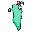 bahrain, map