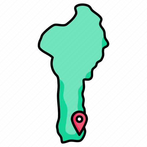 Benin, map icon - Download on Iconfinder on Iconfinder