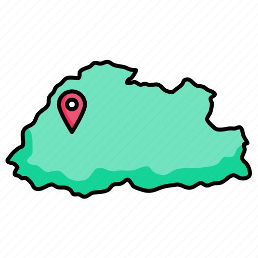 Bhutan, map icon - Download on Iconfinder on Iconfinder