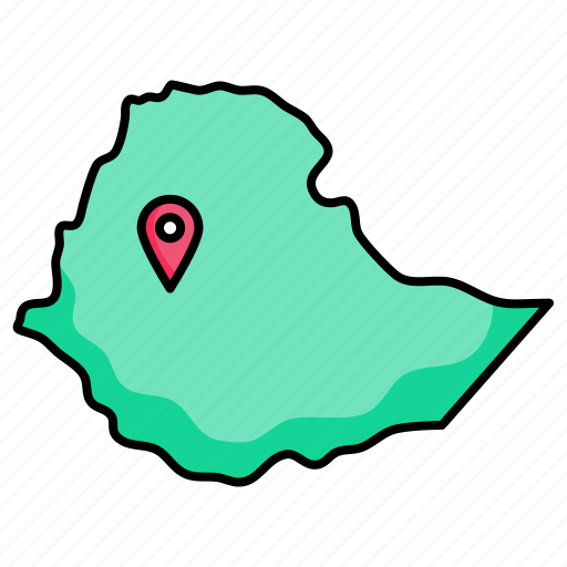 Ethiopia, map, world, country, geography, continent, world map icon - Download on Iconfinder