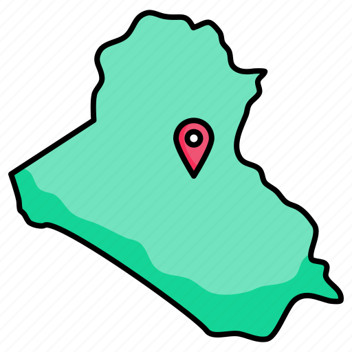 Iraq, map icon - Download on Iconfinder on Iconfinder