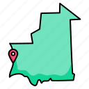 mauritania, map