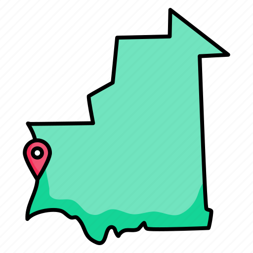 Mauritania, map icon - Download on Iconfinder on Iconfinder