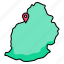 mauritius, map 