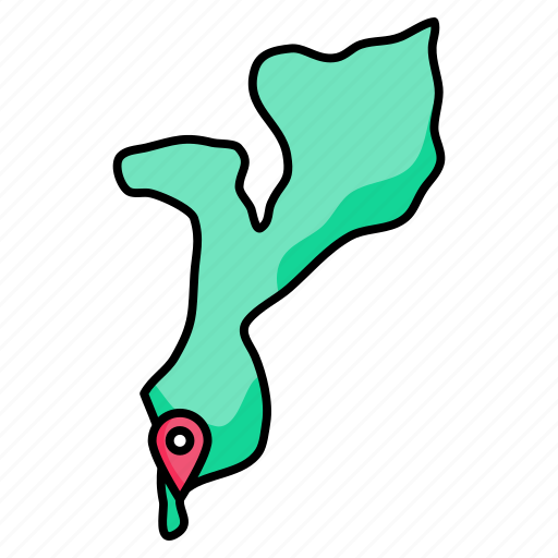 Mozambique, map, world, country, geography, continent, world map icon - Download on Iconfinder
