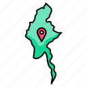 myanmar, map