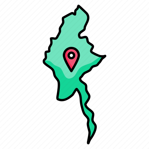 Myanmar, map icon - Download on Iconfinder on Iconfinder